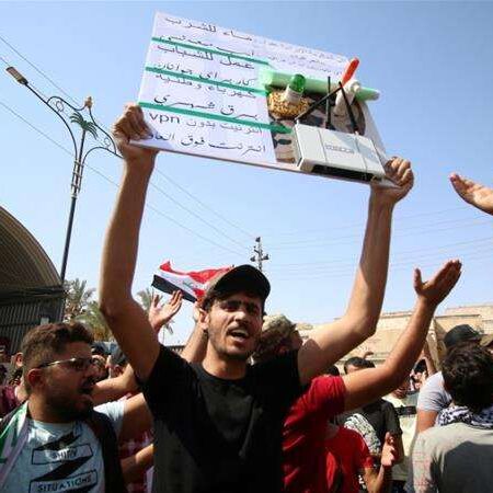 दक्षिणी इराक में रैली के दौरान मारे गए छह प्रदर्शनकारी