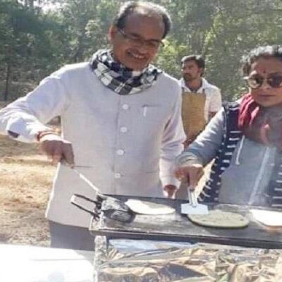 छुट्टी के दौरान सीएम शिवराज ने सेंके पराठे