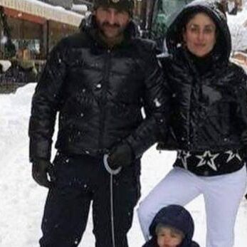 स्विट्जरलैंड में बर्फ का मजा ले रहे हैं तैमूर, फोटो VIRAL