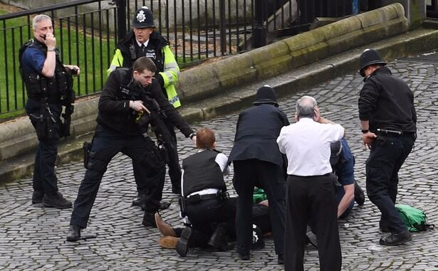 लंदन के संसद परिसर से टकराई कार, कई लोग घायल