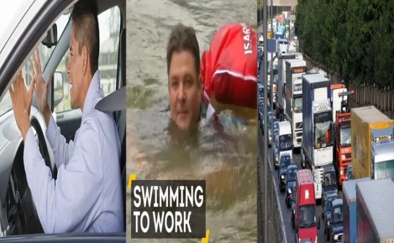 तैरकर ऑफिस जाता है ये शख्स, वजह जानकर चौंक जाएंगे आप