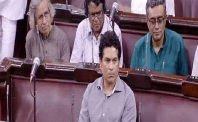 संसद में हंगामे के चलते नहीं बोल पाए तेंदुलकर, राज्यसभा कल तक स्थगित