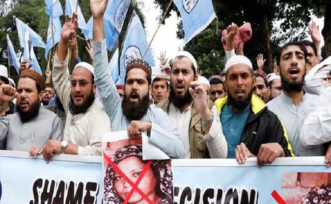 आसिया बीबी की रिहाई का विरोध कर रहे 250 प्रदर्शनकारी गिरफ्तार