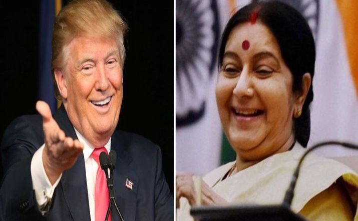ट्रंप ने सुषमा से कहा- मैं भारत से प्यार करता हूं, मेरे दोस्त PM मोदी को नमस्कार कहना