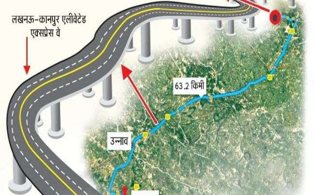 लखनऊ-उन्नाव के 63 गांवों से होकर कानपुर पहुंचेगा एलीवेटेड हाईवे